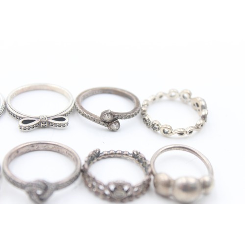 428 - x 8 .925 Pandora Rings