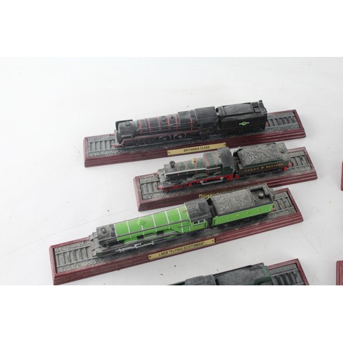 441 - 15 xVintage Model Display Locomotives Inc Mallard, Flying Scotsman, PLM Pacific