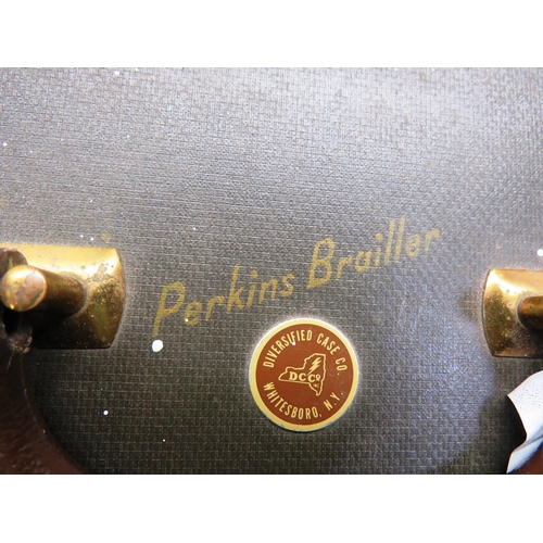 380 - VINTAGE PERKINS BRAILLLER BRAILLE TYPEWRITER