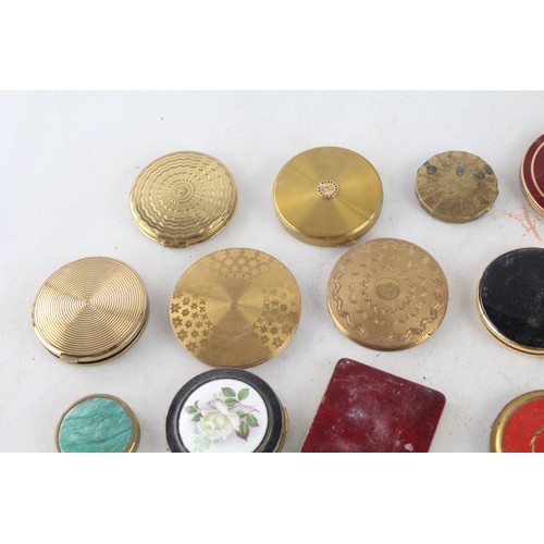 451 - 25 x Assorted Vintage Ladies Powder COMPACTS Inc Stratton, Mascot, Gold Tone Etc