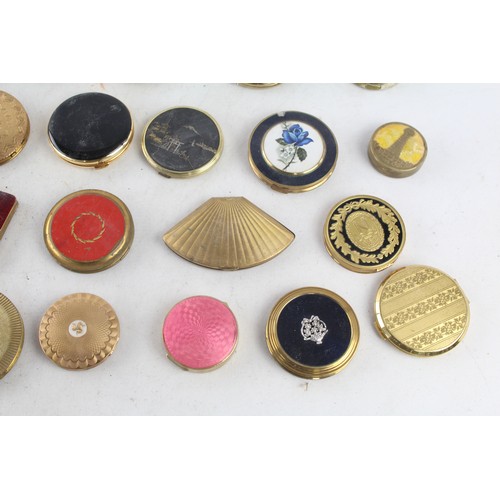 451 - 25 x Assorted Vintage Ladies Powder COMPACTS Inc Stratton, Mascot, Gold Tone Etc