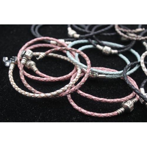 452 - x 17 .925 Pandora Leather Bracelets