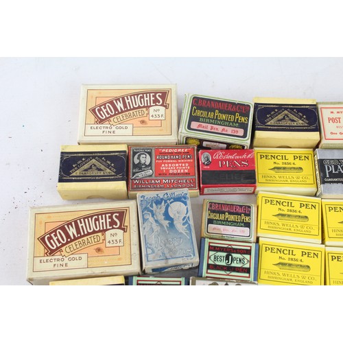 457 - 30 x Antique / Vintage Assorted Pen Nibs Inc Advertising, HINKS WELLS CO Etc