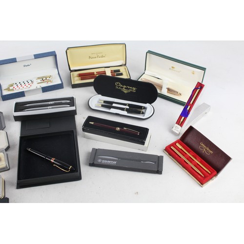 467 - 18 x Assorted Vintage BOXED WRITING INSTRUMENTS Inc MACKINTOSH, OSPREY Etc