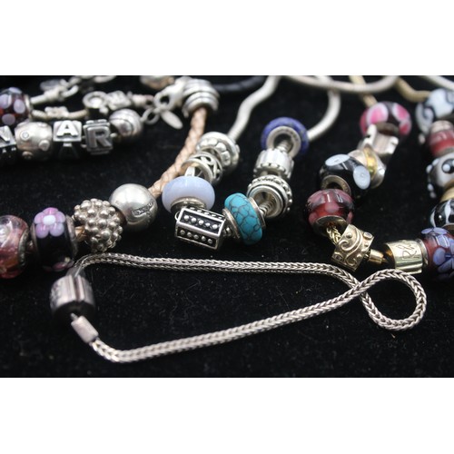 482 - x 10 .925 mixed brand charm bracelets