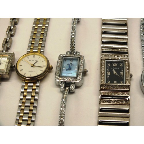 299 - 14 x LADIES QUARTZ WATCHES INCLUDING DIAMANTE