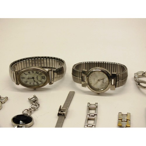 300 - 14 x LADIES SILVER TONE BRACELET QUARTZ WATCHES