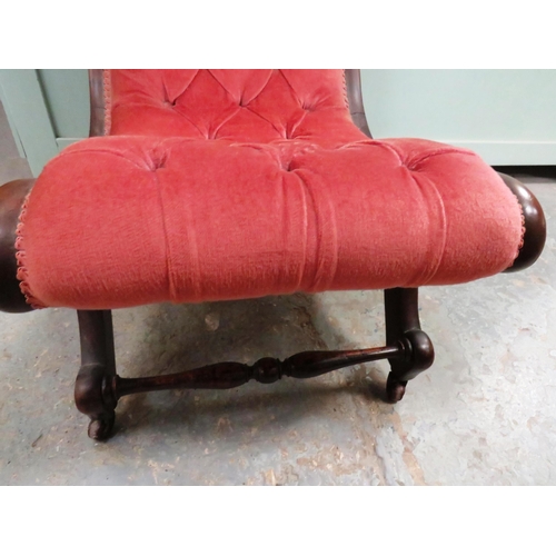 393 - VINTAGE NURSING CHAIR ON CASTORS