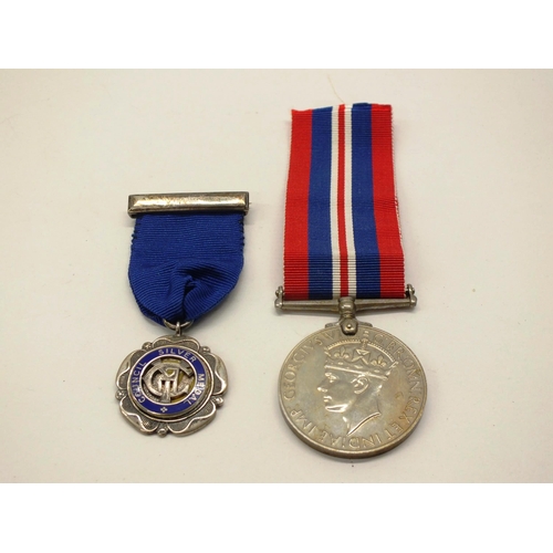 80 - SILVER MEDAL AND WWII MEDAL