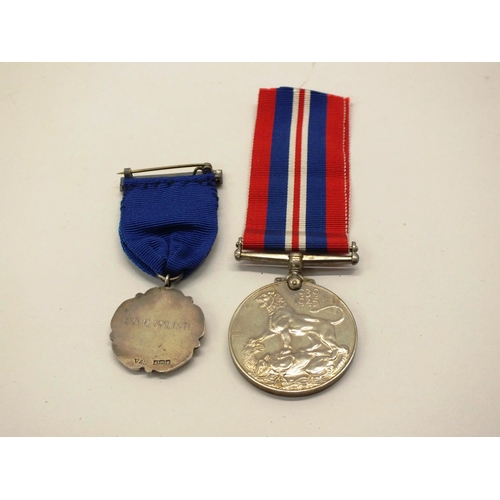 80 - SILVER MEDAL AND WWII MEDAL