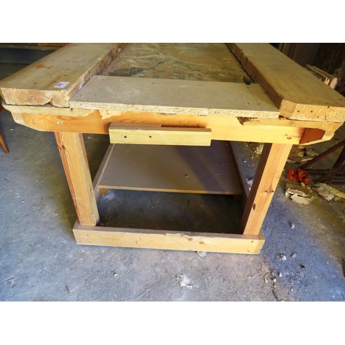 392 - WOODEN WORK BENCH 83