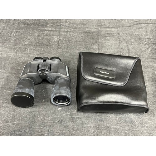 157 - PENTAX 12 x 50 XCF BINOCULARS IN ORIGINAL BOX