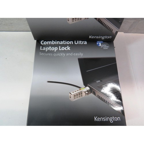 101 - TWO NEW KENSINGTON COMBINATION ULTRA LAPTOP LOCKS rrp £28 each