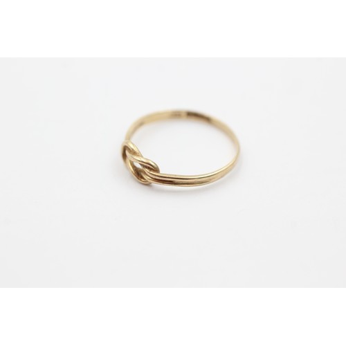 40 - 9ct gold vintage knot ring (0.5g) SIZE G