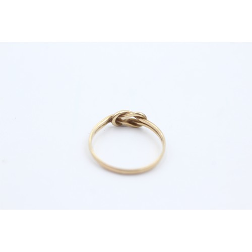 40 - 9ct gold vintage knot ring (0.5g) SIZE G