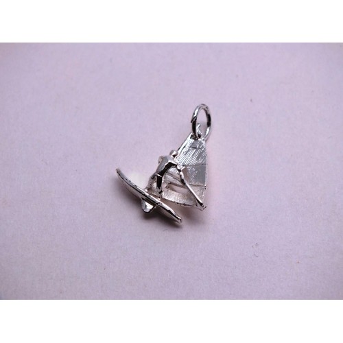 129 - SILVER WIND SURFER CHARM - BOXED