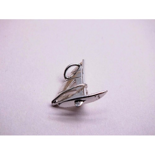 129 - SILVER WIND SURFER CHARM - BOXED