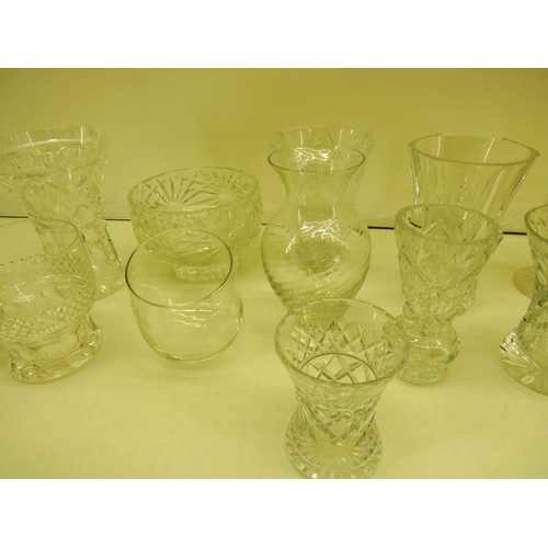 106 - CRYSTAL VASES AND ROYAL WORCESTER COALPORT AND CROWN BUD VASES