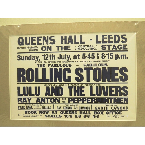 33 - ROLLING STONES CONCERT PRINT LEEDS 1964