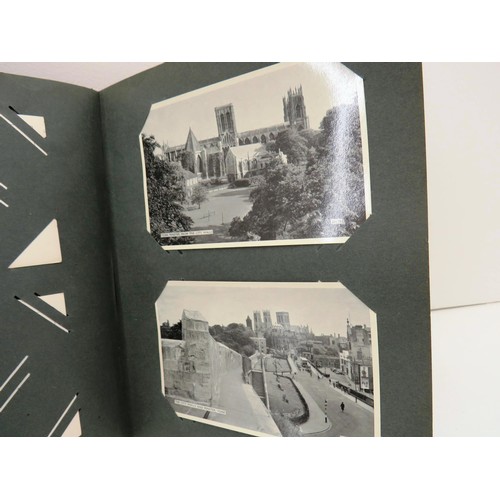 31 - BLACK POSTCARD ALBUM - RP'S AND TOPOGRAPHICAL APPROXIMATELY 52