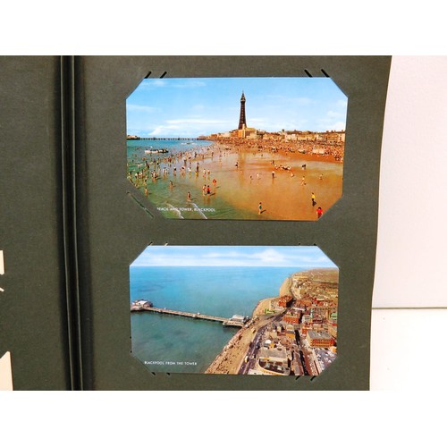 31 - BLACK POSTCARD ALBUM - RP'S AND TOPOGRAPHICAL APPROXIMATELY 52