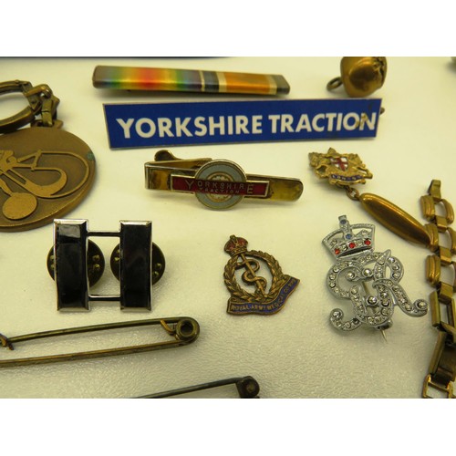 44 - COLLECTION O FBADGES MILITARY, POLICE, GERMAN AND YORKSHIRE TRACTION