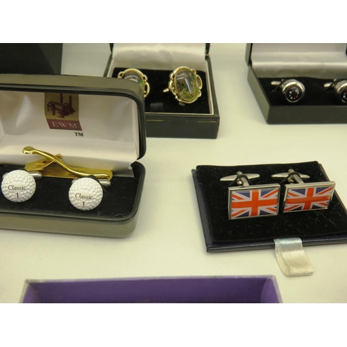 71 - JOBLOT OF GENTS CUFFLINKS INCLUDES BOXED SETS