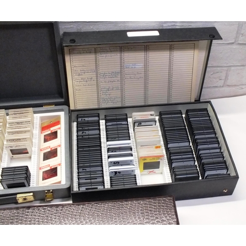 2 - PHOTGRAPHIC TRANSPARENCY/ SLIDE CASES AND CONTENTS