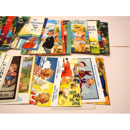 9 - 50 x COMICAL POSTCARDS INCLUDING BAMFORTHS ETC