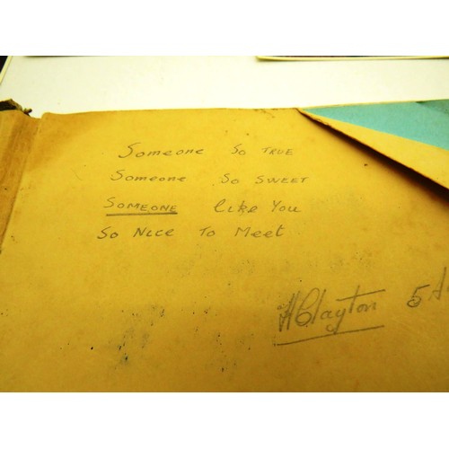 208 - TRAY OF EPHEMERA INCLUDES AUTOGRAPH BOOK