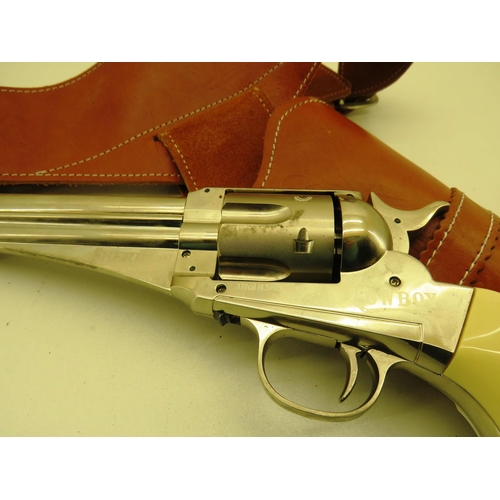 279 - COWBOY SHERIDAN REVOLVER AND TAN LEATHER HOLSTER