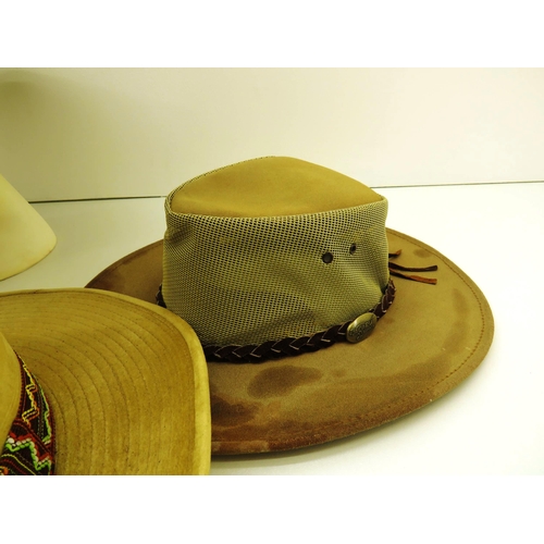 285 - FIVE HATS INCLUDES AUSTRALIAN LEATHER