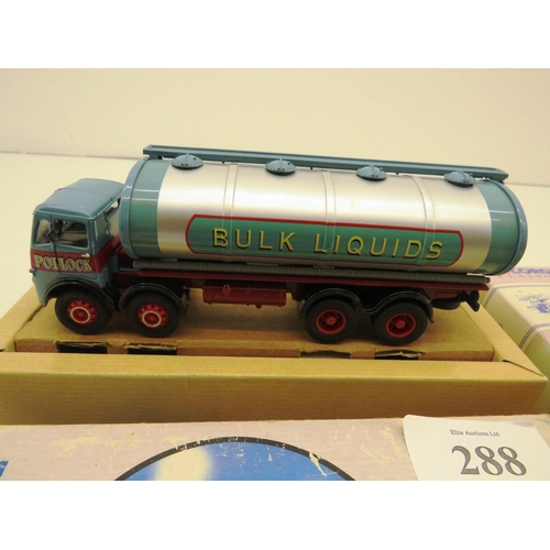 288 - THREE BOXED CORGI CLASSICS INCLUDES ATKINSON TANKER, ERF FLATBED AND ATKINSON EIGHT WHEEL RIGID LUCO... 