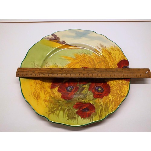 243 - ROYAL DOULTON CABINET PLATE - POPPIES IN CORN FIELD,  10