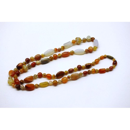 250 - TWO AGATE GEMSTONE NECKLACES