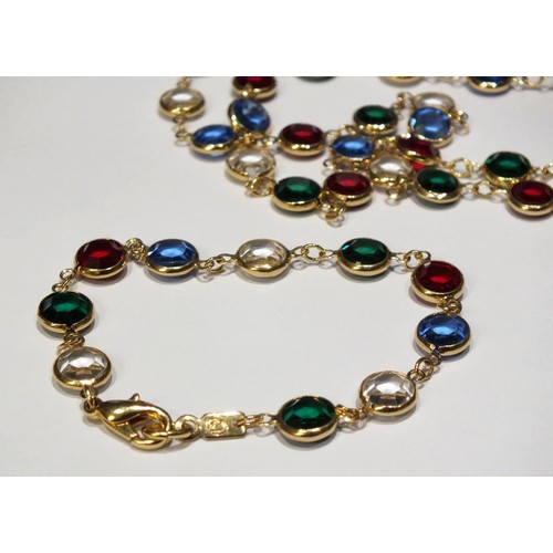 221 - VINTAGE SWAROVSKI MULTI COLOUR BEZEL SET 35