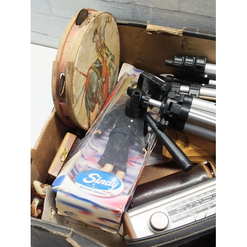 276 - BOX OF COLLECTABLES AND RADIOS