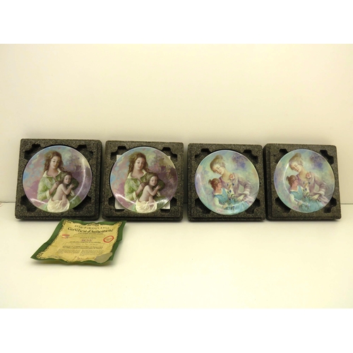 342 - FOUR COLLECTABLE LIMOGES PLATES WITH CERTIFICATES- GUY GAMBLER