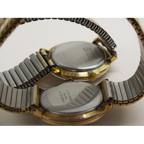 35 - TWO GENTS AVIA GOLDTONE WATCHES WITH EXPANDING BRACELETS