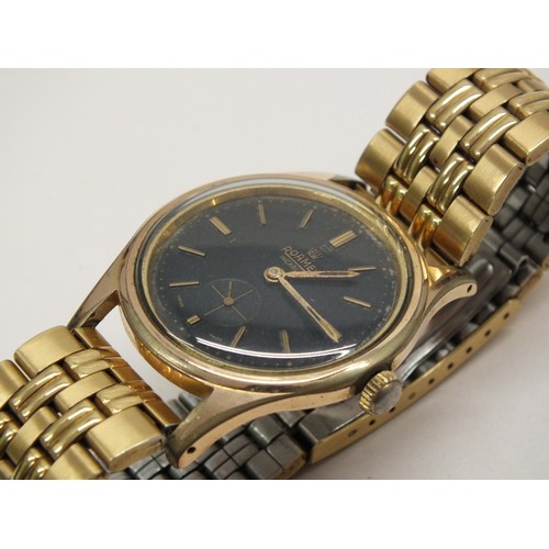 96 - GENTS ROAMER BREVETTE GOLDTONE WATCH