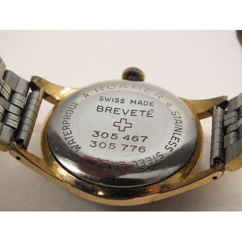 96 - GENTS ROAMER BREVETTE GOLDTONE WATCH