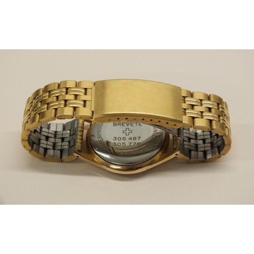 96 - GENTS ROAMER BREVETTE GOLDTONE WATCH