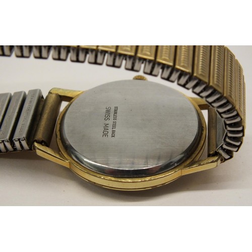 295 - GENTS GOLDTONE MONTINE WATCH WITH EXPANDING BRACELET