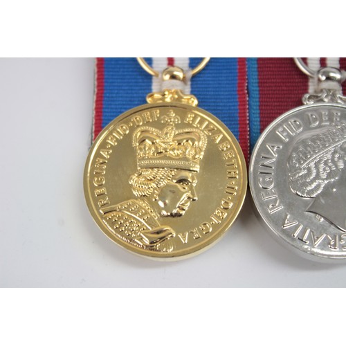 421 - Mounted REPLICA Medals Inc ER.II Golden & Diamond Jubilee & Police Long Service