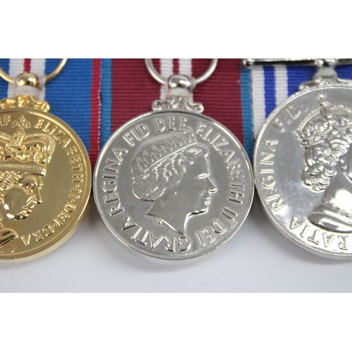 421 - Mounted REPLICA Medals Inc ER.II Golden & Diamond Jubilee & Police Long Service