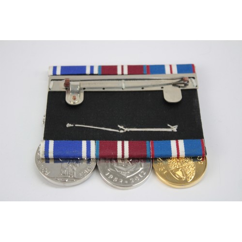 421 - Mounted REPLICA Medals Inc ER.II Golden & Diamond Jubilee & Police Long Service