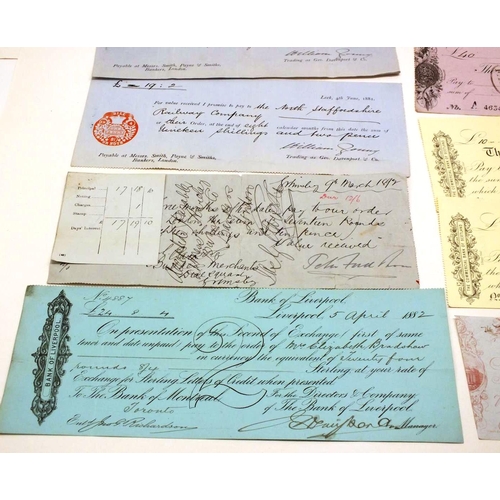 391 - 20 ANTIQUE & VINTAGE CHEQUES