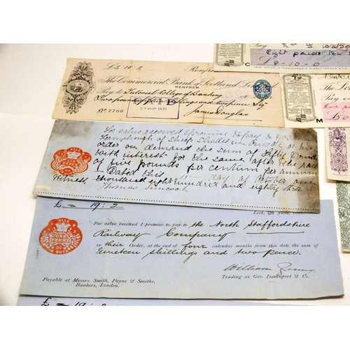 391 - 20 ANTIQUE & VINTAGE CHEQUES