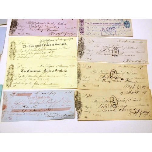 391 - 20 ANTIQUE & VINTAGE CHEQUES