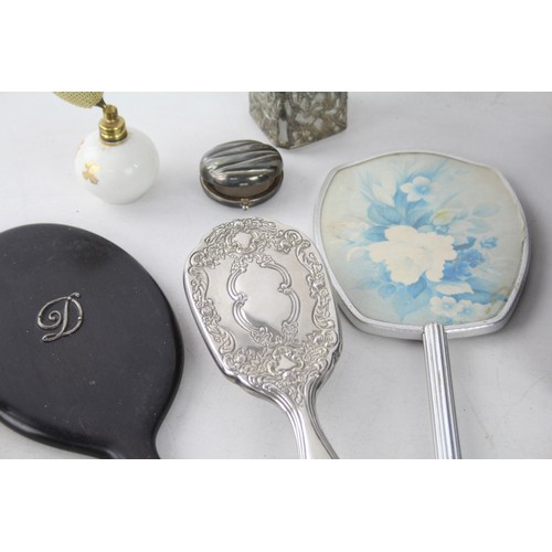 432 - 25 x Assorted Vintage LADIES VANITY Inc Hair Brush, Fan, Perfume Bottle Etc